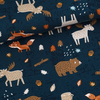 Bio Jersey Fuchs, Elch und Bär - water by night