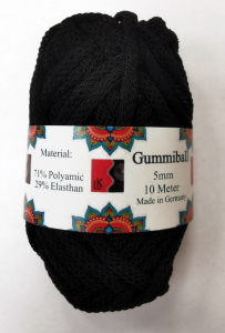 Gummiball 5mm/10m schwarz